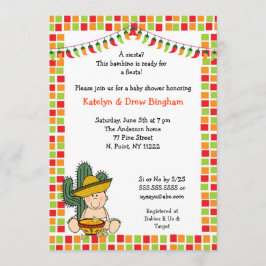 Mexicaans Baby shower Fiesta Nodig de huid aan Kaart