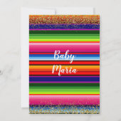 Mexicaans Baby shower Floral Butterfly Fiesta Kaart (Achterkant)