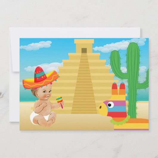 Mexicaans Baby shower met  Baby Kaart (Voorkant)