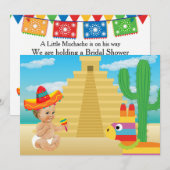 Mexicaans Baby shower met  Baby Kaart (Voorkant / Achterkant)