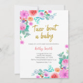 Mexicaans BABY SHOWER met goudWaterverf Kaart (Voorkant)