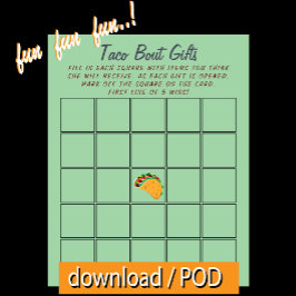 Mexicaans ✨ Baby shower Taco Bout Love Bingo Poster