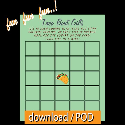 Mexicaans ✨ Baby shower Taco Bout Love Bingo Poster