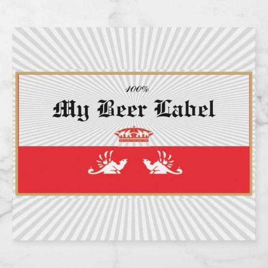 Mexicaans Bierlabel Rood Bier Etiket (Enkel label)