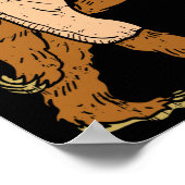 Mexicaans Bigfoot Sombrero Taco El Squatcho Fun Ci Poster (Hoek)