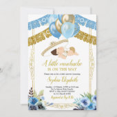 Mexicaans blauw en goudCharro Little Muchacho Kaart (Voorkant)