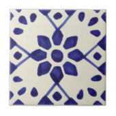 Mexicaans blauw en wit handschildpad tegeltje (Voorkant)