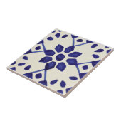 Mexicaans blauw en wit handschildpad tegeltje (Zijkant)