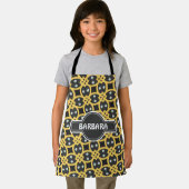 Mexicaans Blauw Geel Minimal Patroon Schort (Insitu)