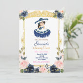 Mexicaans Blauw Navy Meisje Fiesta Verjaardag  Kaart (Staand voorkant)