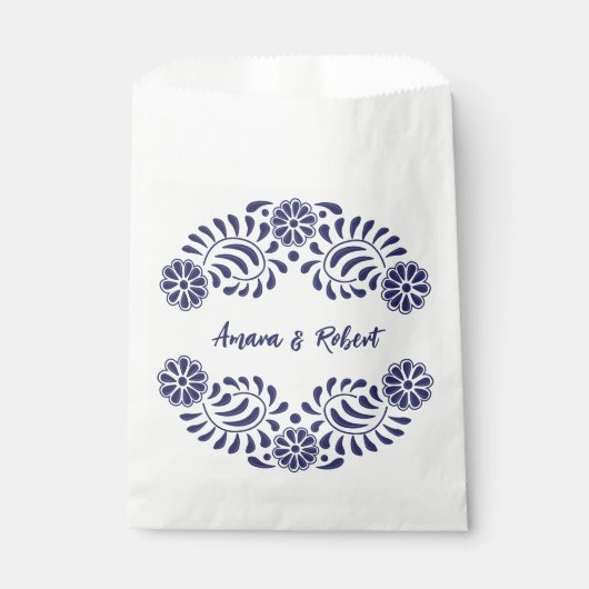 Mexicaans blauw Talavera Bedankzakje (Voorkant)