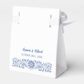 Mexicaans blauw Talavera Favor Box Bedankdoosjes (Achterkant)