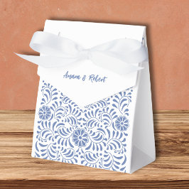 Mexicaans blauw Talavera Favor Box Bedankdoosjes