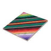 Mexicaans blik kleurrijk Stripe Southwestern Tegeltje (Zijkant)