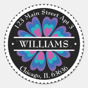 Mexicaans Bloem Adres Ronde Sticker