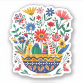 Mexicaans bloemenboeket sticker (Voorkant)