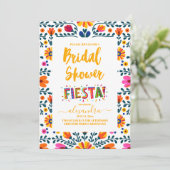 Mexicaans bloemig Vrijgezellenfeest Fiesta Flowers Kaart (Staand voorkant)