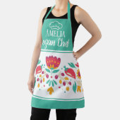 Mexicaans bloemig zee groen kleurrijk schort (Insitu)