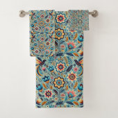 Mexicaans bloemmotief bad handdoek (Insitu)