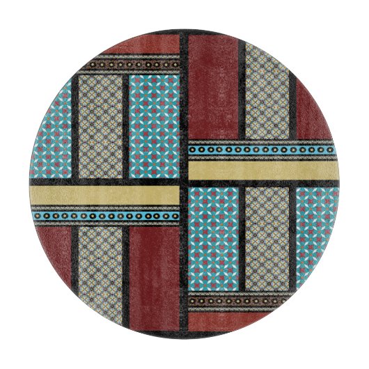 Mexicaans blokpatroon 1 snijplank (Voorkant)