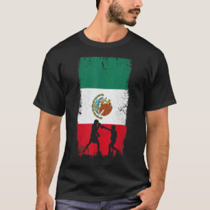 Mexicaans Boksen Ontwerp Mexico Vlag T-shirt