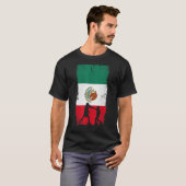 Mexicaans Boksen Ontwerp Mexico Vlag T-shirt (Voorkant volledig)