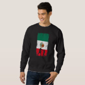 Mexicaans boksontwerp Mexico-vlag Trui (Voorkant volledig)