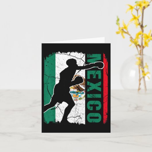 Mexicaans boksteam Mexico vlag bokshandschoenen Kaart (Gele Bloem)