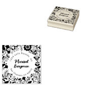 Mexicaans borduurwerk bloemenadres rubberstempel (Gestempeld)