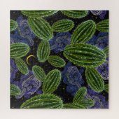 Mexicaans borduurwerk: Cactus Naadloos. Legpuzzel (Horizontaal)