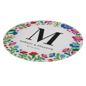 Mexicaans Borduurwerk Kleurrijk Geborduurd Trouwen Snijplank (Hoek)