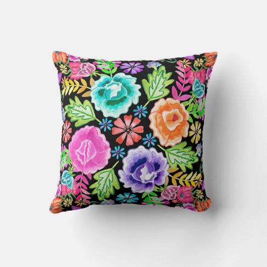 Mexicaans borduurwerk Mis XV Recuerdo 16-inch pilo Kussen (Achterkant)