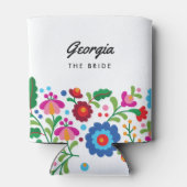 Mexicaans borduurwerk op de bruiloft blikjeskoeler (Achterkant)