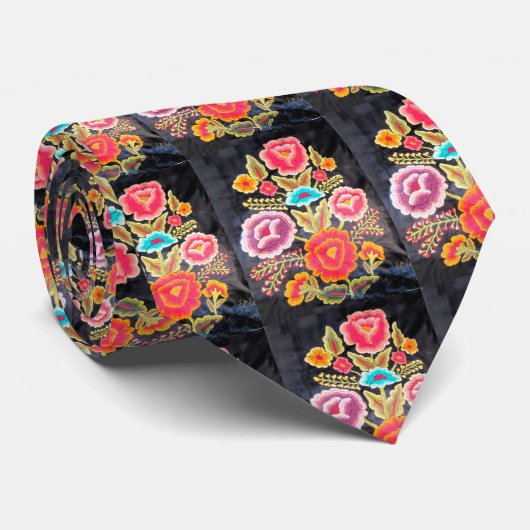 Mexicaans borduurwerk stropdas (Opgerold)