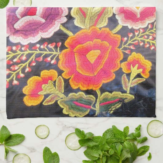 Mexicaans borduurwerk theedoek (Gevouwen)