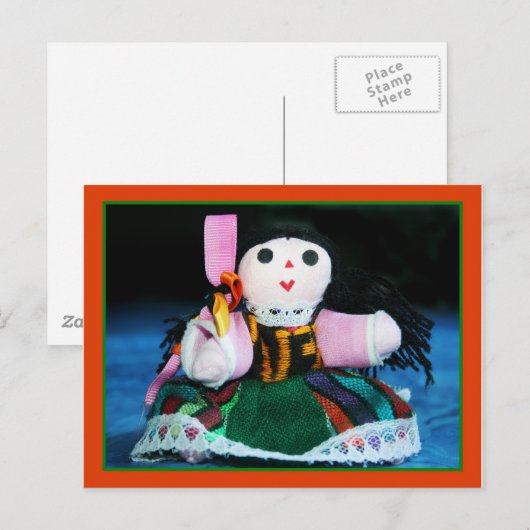Mexicaans briefkaart van de doll (Voorkant / Achterkant)