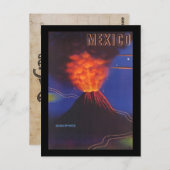 Mexicaans Briefkaart van de vulkaan (Voorkant / Achterkant)