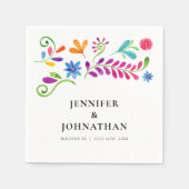 Mexicaans bruidspapier servet (Voorkant)