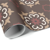 Mexicaans Bruin Roze Minimaal Patroon Cadeaupapier (Rol Hoek)