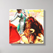 Mexicaans Bull Fight Poster Verpakt Canvas (Voorkant)