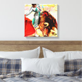 Mexicaans Bull Fight Poster Verpakt Canvas Afdruk (Insitu (Slaapkamer))