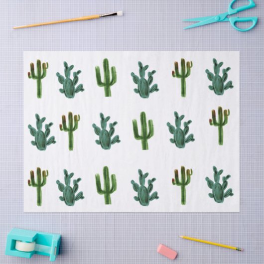 Mexicaans cactus - Tissue Paper Tissuepapier (Craft)