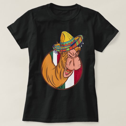 Mexicaans Camel Pet Sombrero Funny Camel Life Mexi T-shirt (Design voorkant)