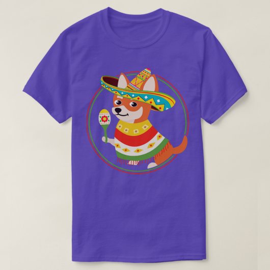 Mexicaans Chihuahua Cinco De Mayo T-shirt (Design voorkant)