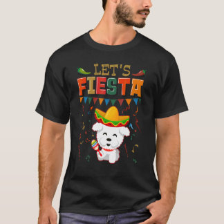 Mexicaans Cinco De Mayo Fiesta Let's Fiesta Bichon T-shirt