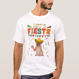 Mexicaans Cinco De Mayo Fiesta - Let's Fiesta Pug T-shirt