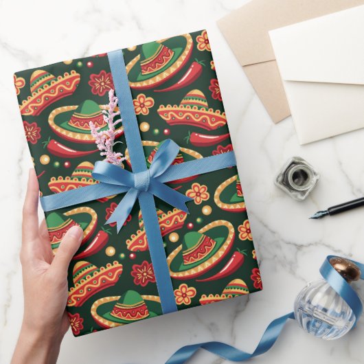 Mexicaans Cinco De Mayo-patroon Cadeaupapier (Geschenken)