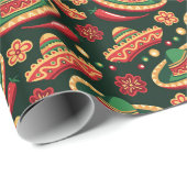 Mexicaans Cinco De Mayo-patroon Cadeaupapier (Rol Hoek)
