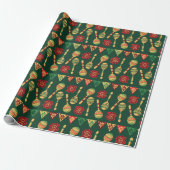 Mexicaans Cinco De Mayo Patroon Cadeaupapier (Uitgerold)