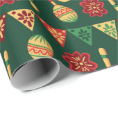 Mexicaans Cinco De Mayo Patroon Cadeaupapier (Rol Hoek)